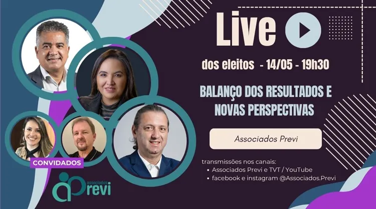Live dos dirigentes eleitos da Previ nesta quinta (14) faz balanço dos planos e aponta perspectivas futuras