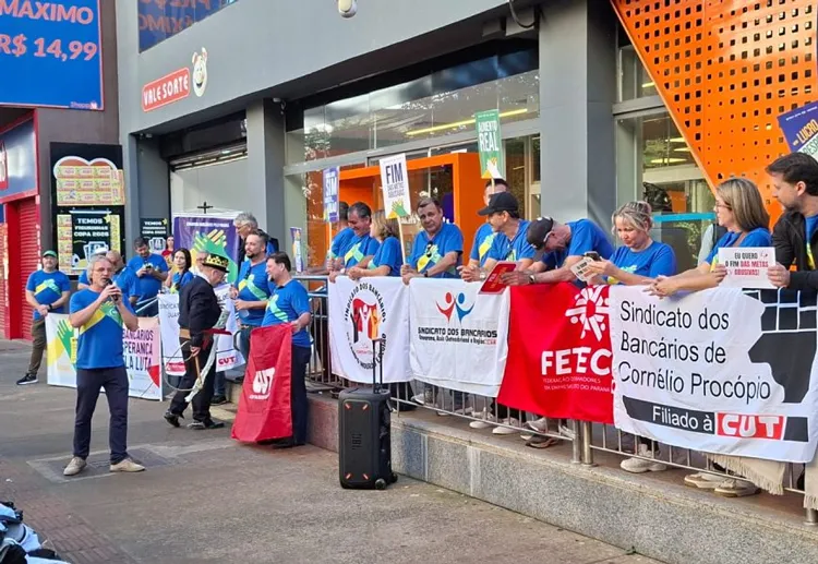 Caravana da Fetec-CUT/PR divulgou a Campanha 2026 nesta quinta (2) em Londrina