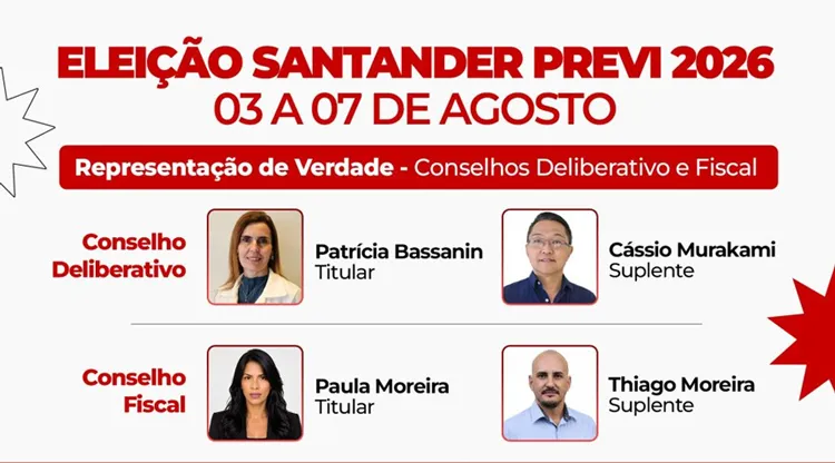 Contraf-CUT apoia chapa "Representação de Verdade" na eleição da SantanderPrevi