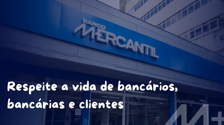Cliente ameaça funcionários do Mercantil em agência de BH e movimento sindical cobra reforço na segurança