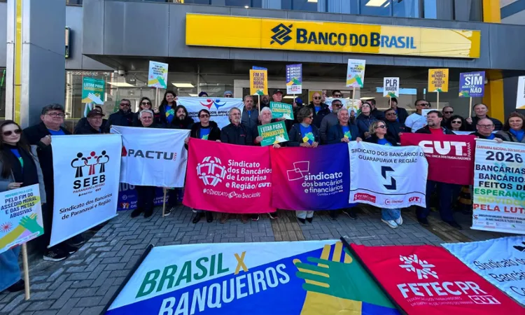Caravana da Fetec-CUT divulgou Campanha 2026 nas agências de Guarapuava